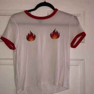 FLAMES BOOBIE SHIRT (s)